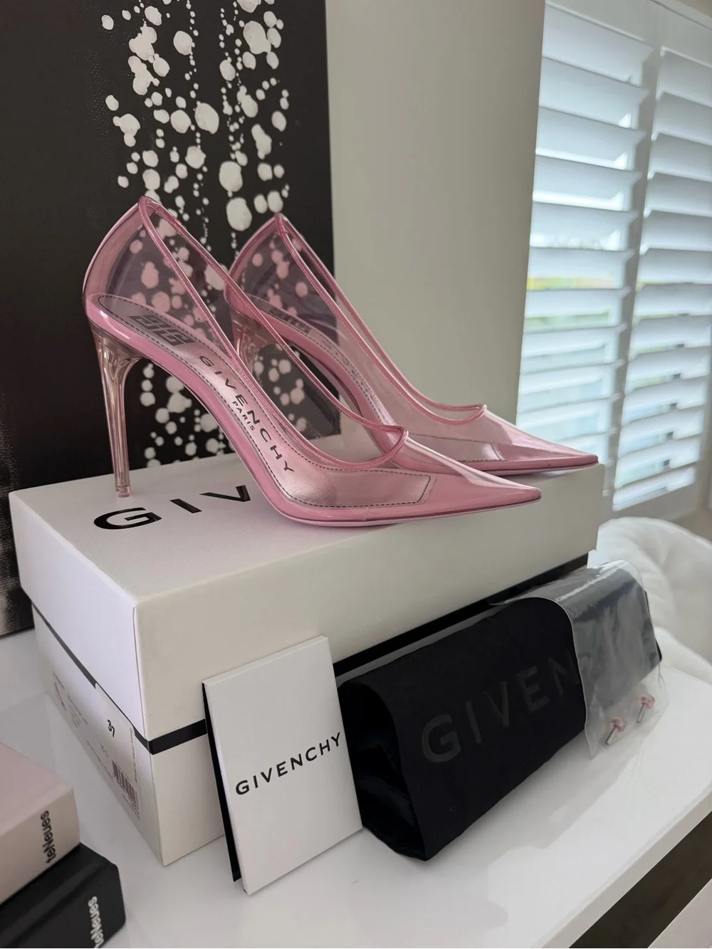 Givenchy Pink Pointed Toe PVC & Patent Leather Pumps